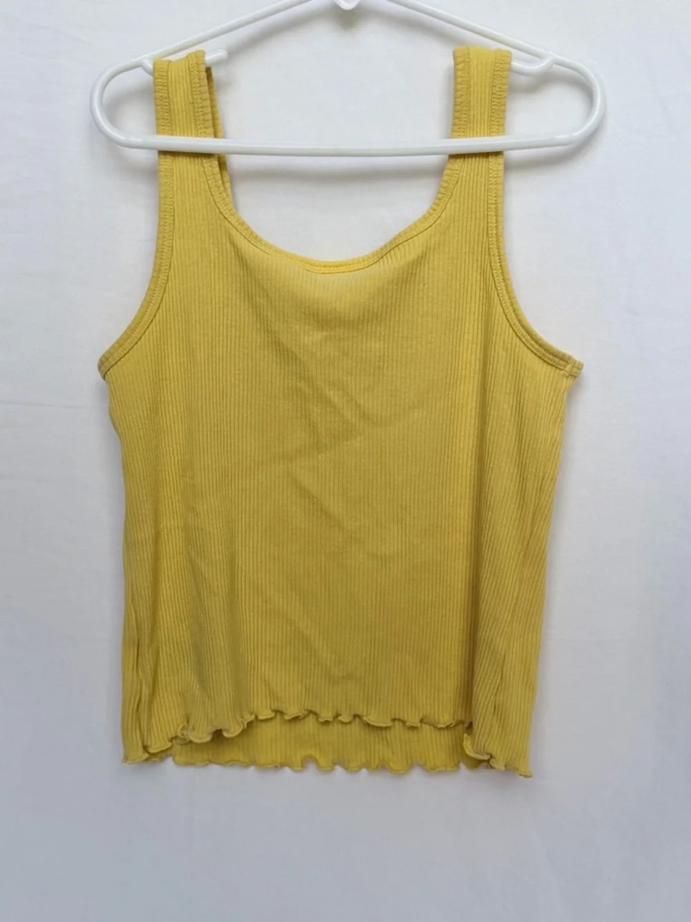 Old Navy Bright Yellow Ribbed Tank Top for Women